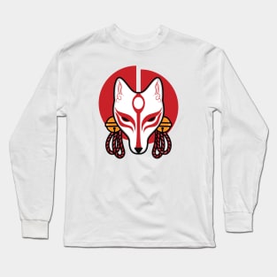 Japanese kitsune mask Long Sleeve T-Shirt